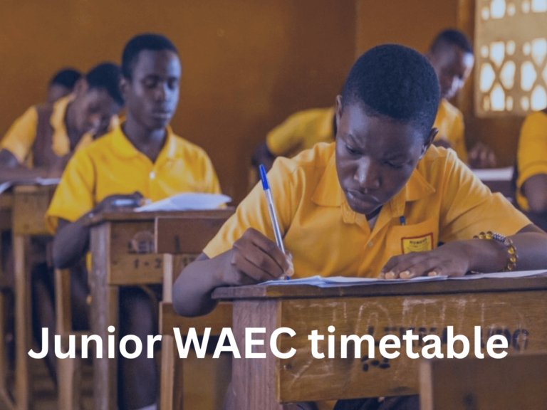 Junior WAEC timetable 2024