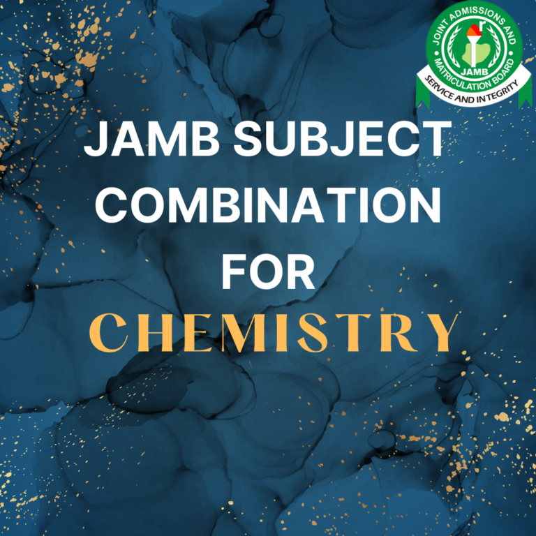 JAMB subject combination for chemistry