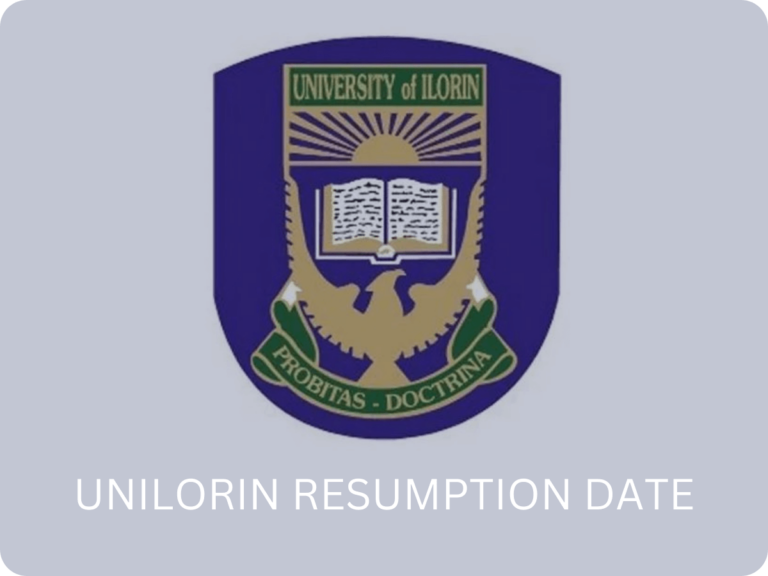 UNILORIN Resumption Date 2024